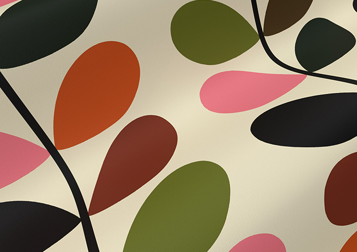 Orla Kiely Multi Stem, Pink & Red - Roller Blind - Image 4